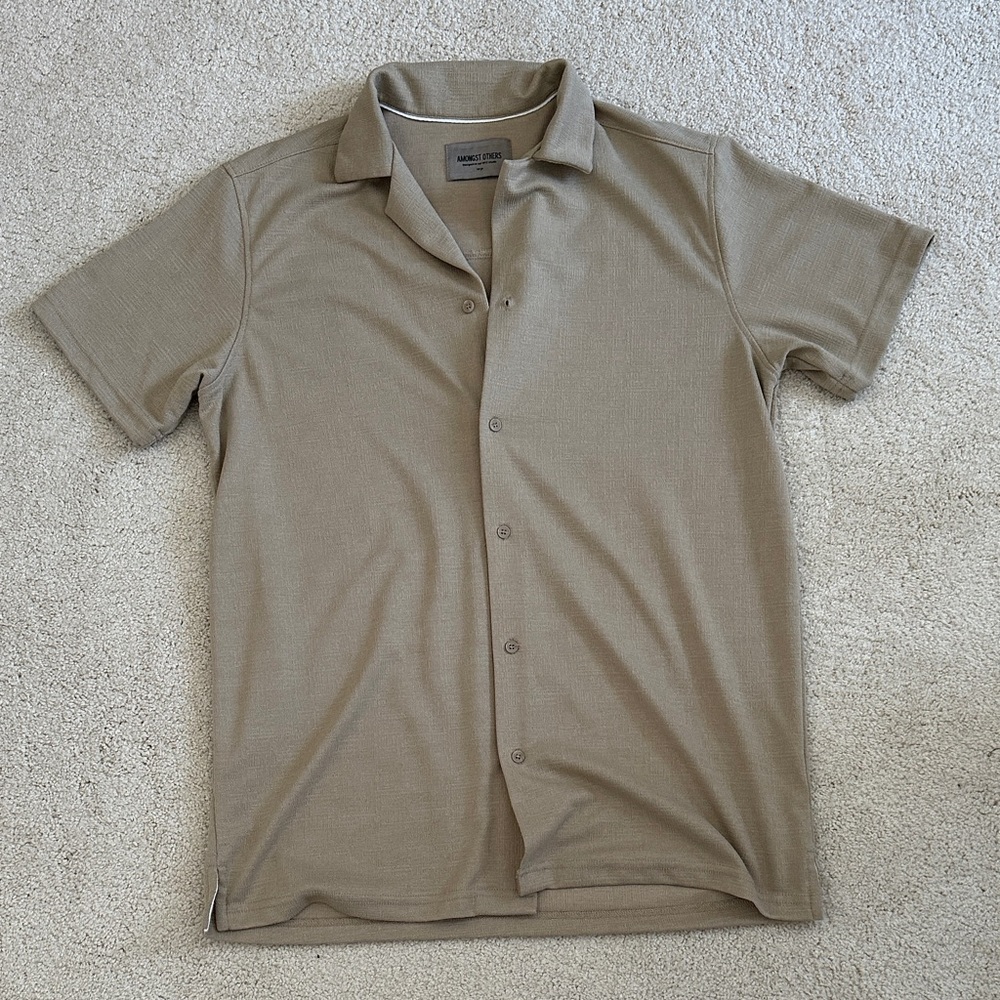 Men's Tan Short Sleeve Shirt